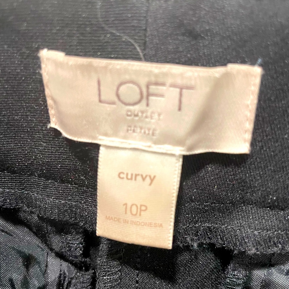 Loft black pants size 10p curvy